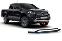 Mercedes X class 2017-2020 Front Double Bar Vegas (black, 76mm) photo 2