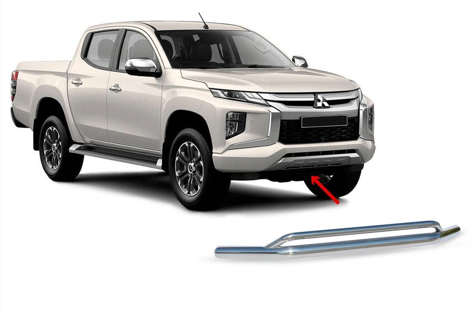 Mitsubishi L200 2015-2024 Front Double Bar Vegas 2019+ (Stainless Steel, 76mm) Image
