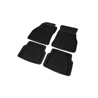 Rubber floor mats with edge (4 pcs, Polytep) photo 1