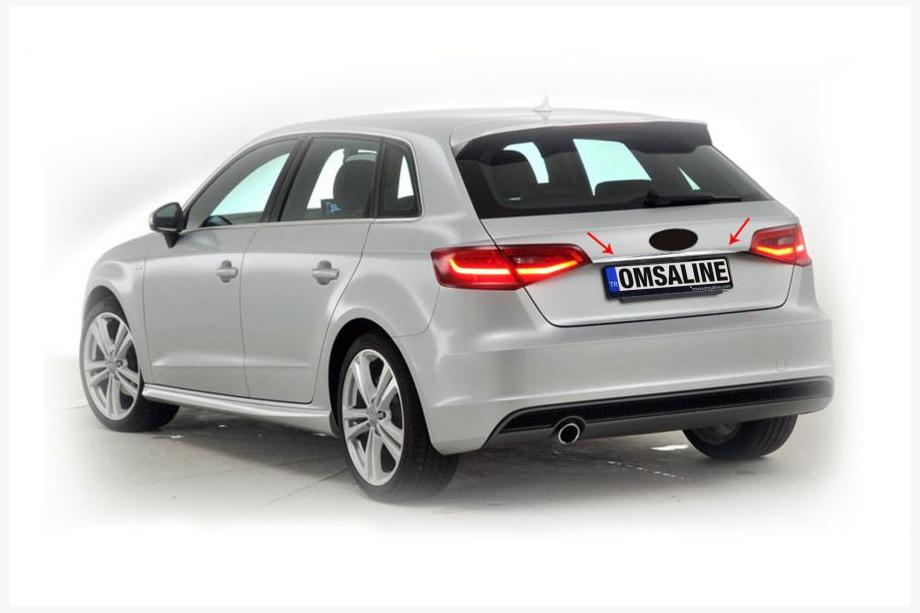 Audi A3 2012-2020 Stainless steel trim above license plate HB Image