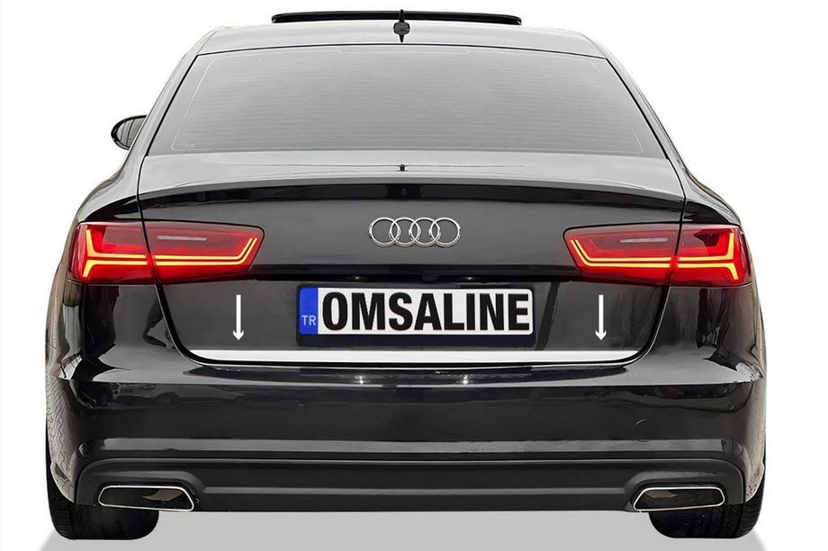 Audi A6 C8 2018–2025 Trunk Trim OmsaLine Stainless Steel Image