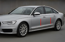 Audi A6 C7 2011-2017 Chrome Door Moldings (6 pcs) photo 1