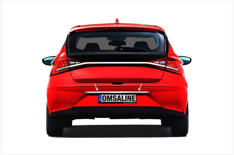Hyundai I-20 2020- Chrome trim above license plate OmsaLine (stainless steel) Image