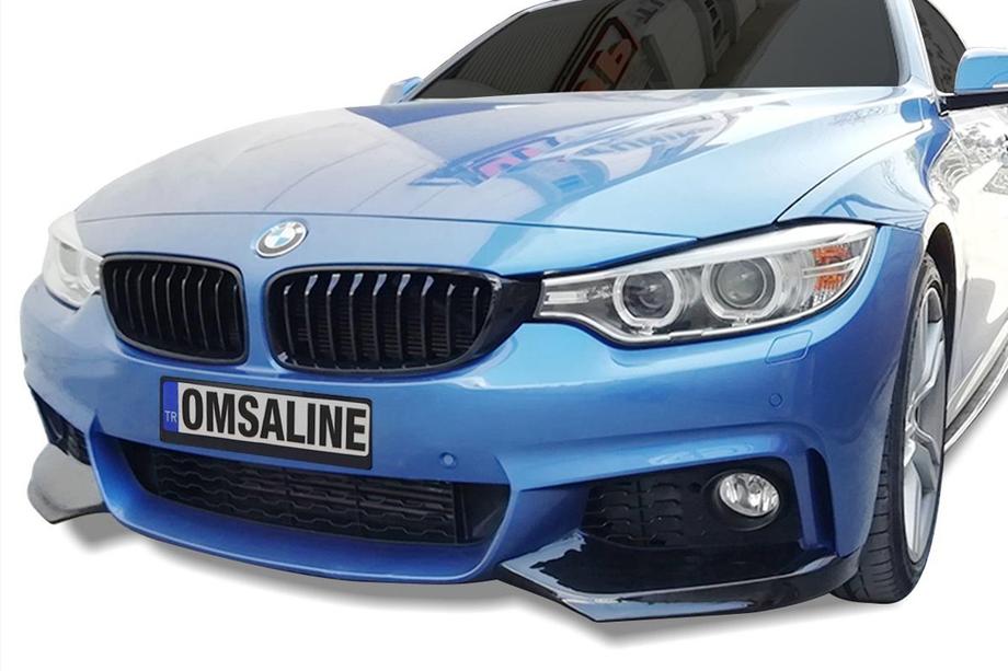 BMW 4 Series F32/F33/F36 2012-2020 Front bumper lip Flap for M-Sport, black Photo 1