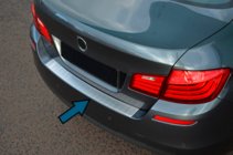 BMW 5 Series F10/F11 2010–2016 Rear bumper protector OmsaLine (SD, stainless steel) photo 1