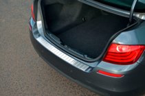 BMW 5 Series F10/F11 2010–2016 Rear bumper protector OmsaLine (SD, stainless steel) photo 7
