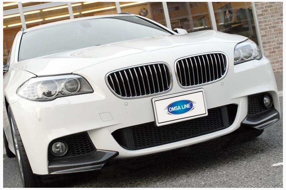 BMW 5 Series F10/F11 2010–2016 Front Bumper Lip DPT Flap (for M-Performance, Gloss Black) Photo 2