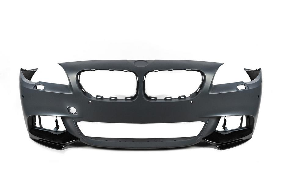 BMW 5 Series F10/F11 2010–2016 Front Bumper Lip DPT Flap (for M-Performance, Gloss Black) Photo 7