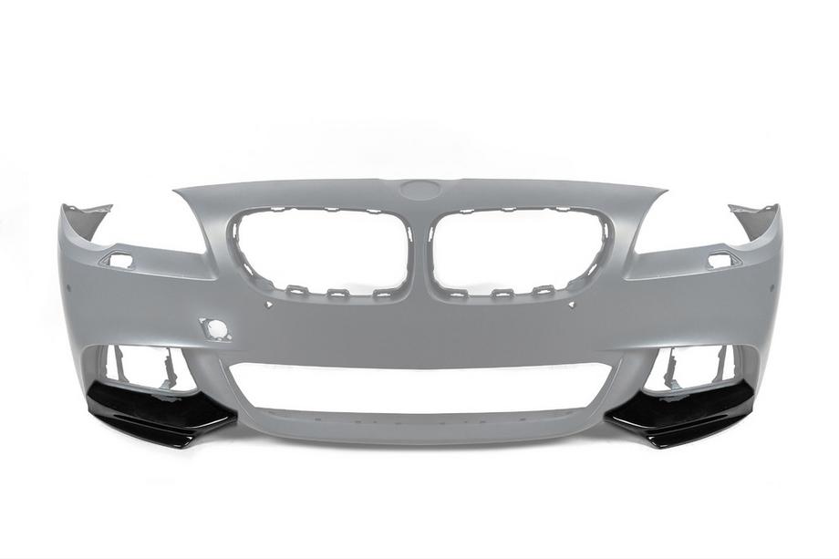 BMW 5 Series F10/F11 2010–2016 Front Bumper Lip DPT Flap (for M-Performance, Gloss Black) Photo 5