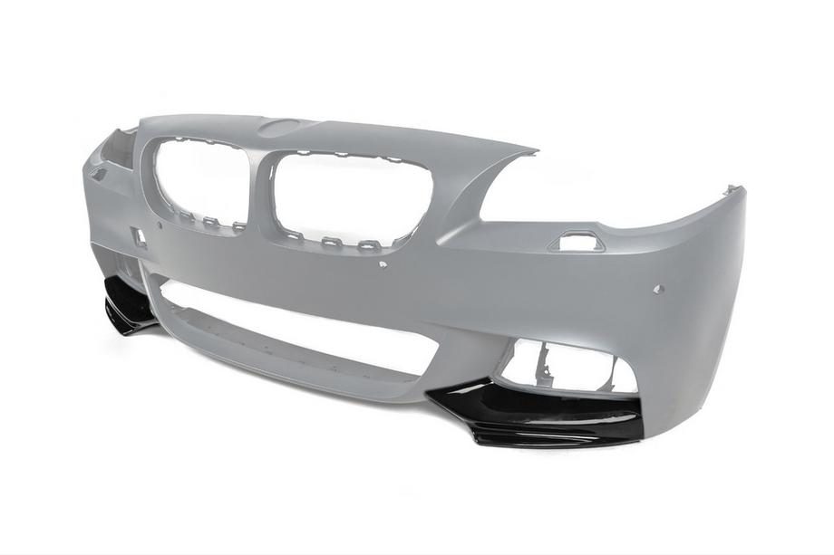BMW 5 Series F10/F11 2010–2016 Front Bumper Lip DPT Flap (for M-Performance, Gloss Black) Photo 9
