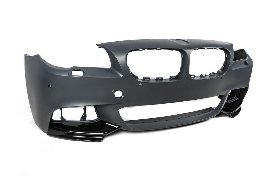 BMW 5 Series F10/F11 2010–2016 Front Bumper Lip DPT Flap (for M-Performance, Gloss Black) Photo 14