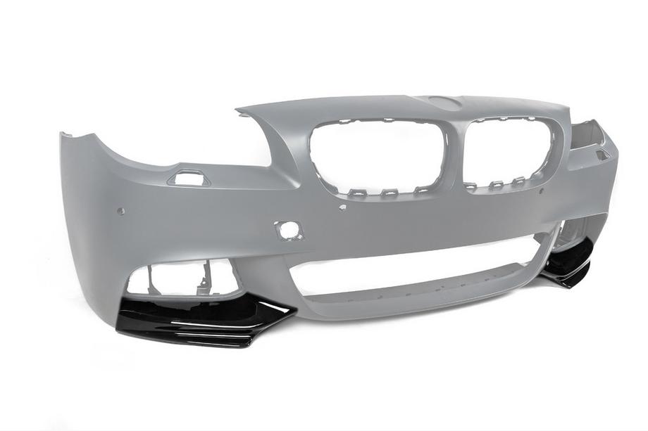 BMW 5 Series F10/F11 2010–2016 Front Bumper Lip DPT Flap (for M-Performance, Gloss Black) Photo 6