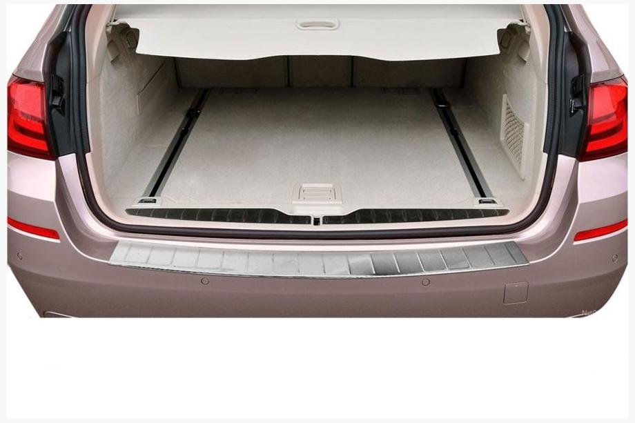 BMW 5 Series F10/F11 2010–2016 Rear bumper protector OmsaLine (SW, stainless steel) Image