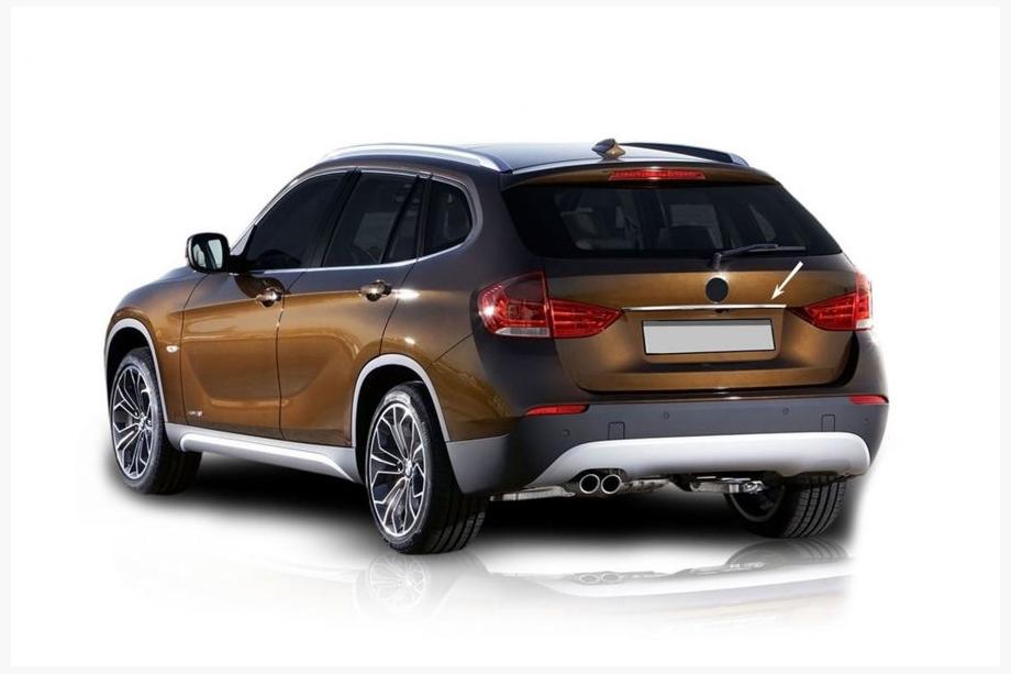BMW X1 E84 2009-2015 Stainless steel trim above license plate Image
