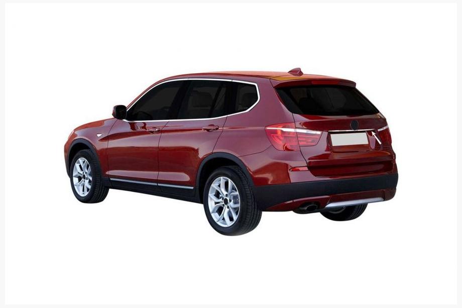 BMW X3 F25 2011-2018 Stainless steel trim above license plate Image