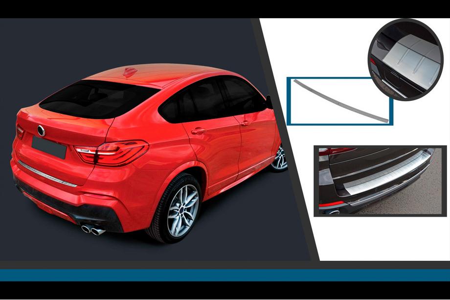 BMW X4 F26 2014-2018 Stainless Steel Rear Bumper Protector OmsaLine Image