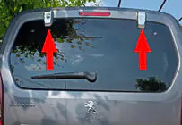 Peugeot Partner/Rifter 2019- Rear door hinge covers (2 pcs, stainless steel) photo 1
