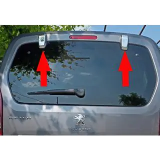 Rear door hinge covers (2 pcs, stainless steel)