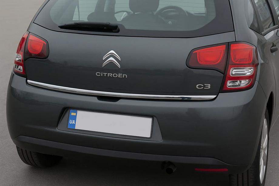Citroen C-3 2009–2016 Trunk Lid Lower Edge Stainless Steel OmsaLine Image