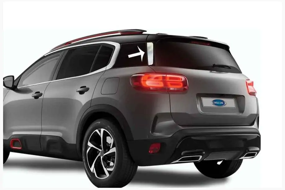 Citroen C5 Aircross 2017-2025 Chrome trims under spoiler (2 pcs, stainless steel) Image