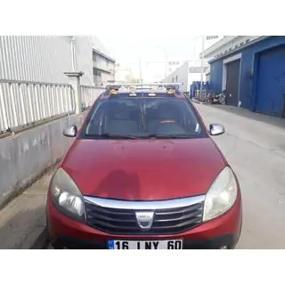Windshield Sun Visor (LED, Black Matte) Dacia Sandero 2007-2013 photo 2