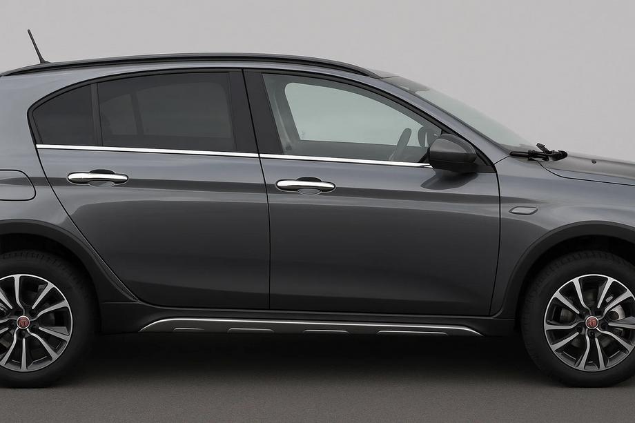 Fiat Tipo Cross 2021- Lower window trims stainless steel Carmos - Turkish Stainless Steel Image