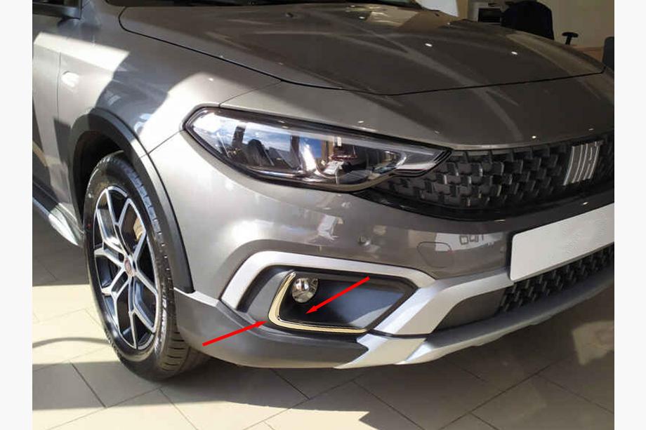 Fiat Tipo Cross 2021- Stainless Steel Fog Light Trims Image