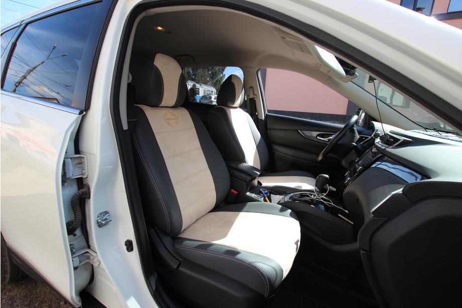 Nissan X-trail T32/Rogue 2014-2021 Car Seat Covers Eco Leather+Fabric+Alcantara Antara A0013 (Full Set) Photo 1