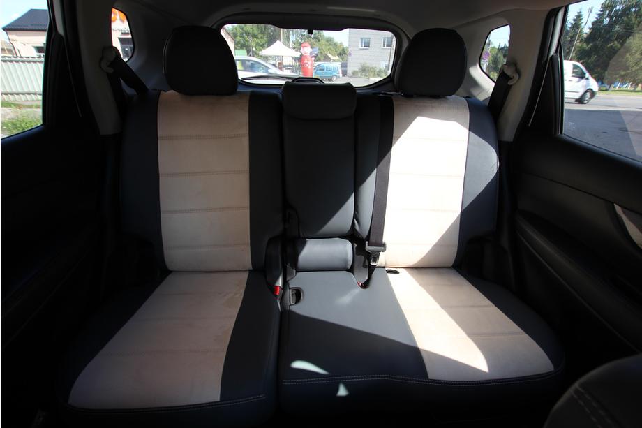 Nissan X-trail T32/Rogue 2014-2021 Car Seat Covers Eco Leather+Fabric+Alcantara Antara A0013 (Full Set) Photo 2
