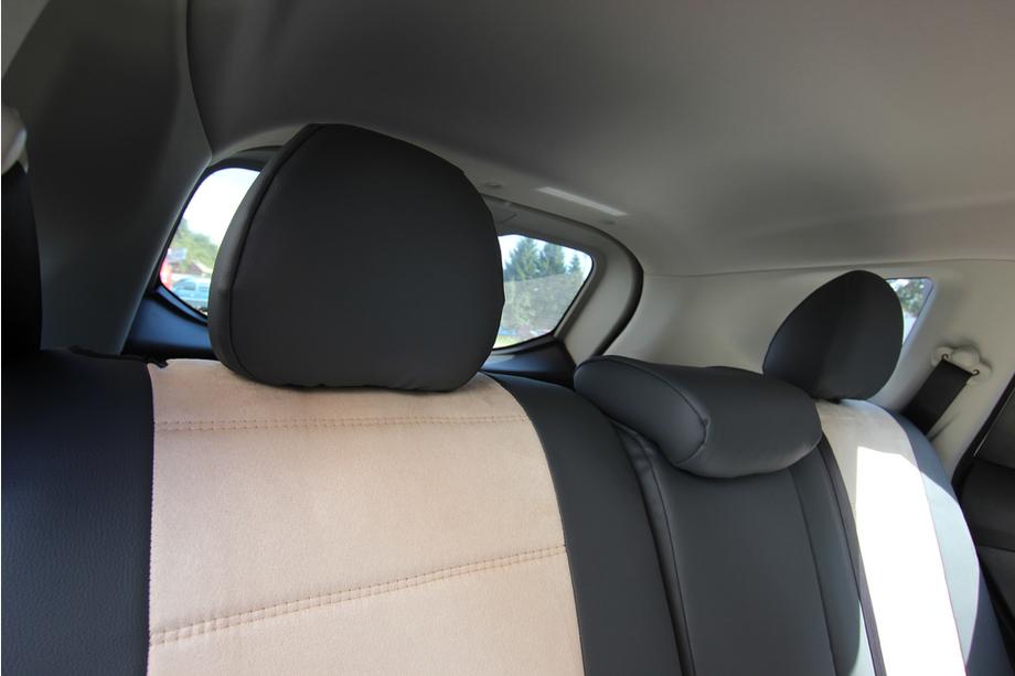 Nissan X-trail T32/Rogue 2014-2021 Car Seat Covers Eco Leather+Fabric+Alcantara Antara A0013 (Full Set) Photo 3