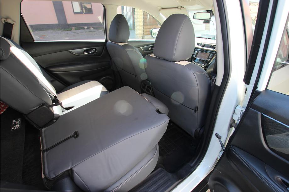 Nissan X-trail T32/Rogue 2014-2021 Car Seat Covers Eco Leather+Fabric+Alcantara Antara A0013 (Full Set) Photo 5