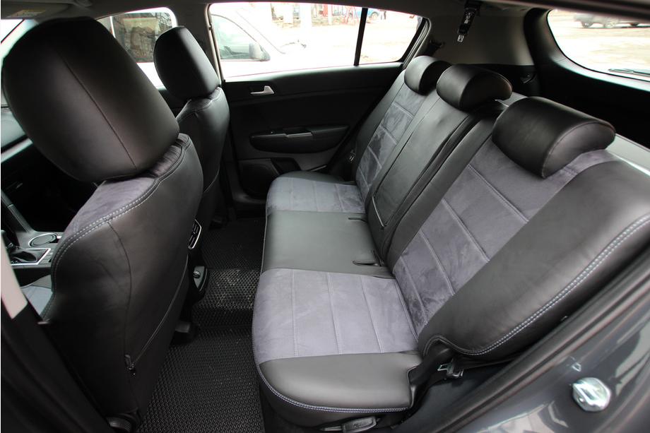 Kia Sportage 2021- Car Seat Covers Eco Leather+Fabric+Alcantara Antara A0010 (Full Set) Photo 4