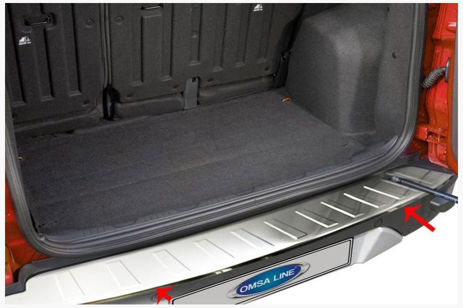 Ford Ecosport 2013-2022 Rear bumper protector stainless steel (2013-2017) Image