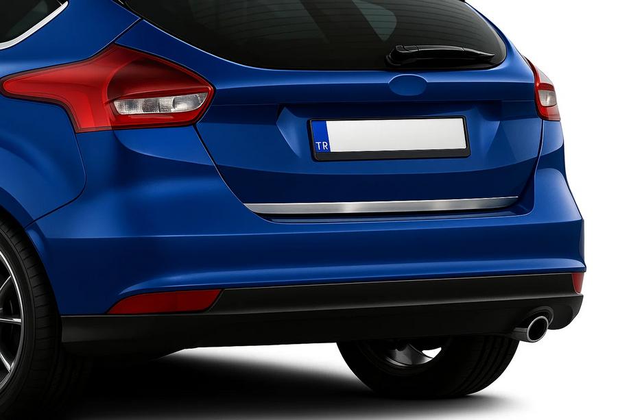 Ford Focus III 2011-2017 Trunk Trim 2015-2017 (Hatchback, Stainless Steel) Photo 1