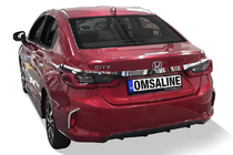 Honda City 2021- Chrome trim above license plate SD (3 pcs, stainless steel) photo 2