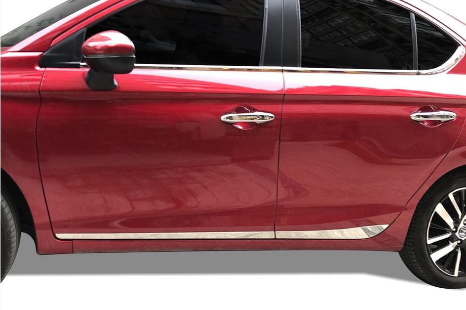Honda City 2021- Door Moldings SD (4 pcs, Stainless Steel) Image