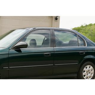 Exterior window trim stainless steel (4 pcs) Honda Civic 1995-2001 photo 1