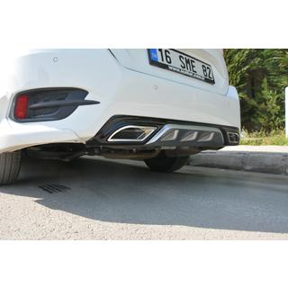 Rear bumper diffuser (Meliset, color-matched) Honda Civic Sedan X 2016-2021 photo 1