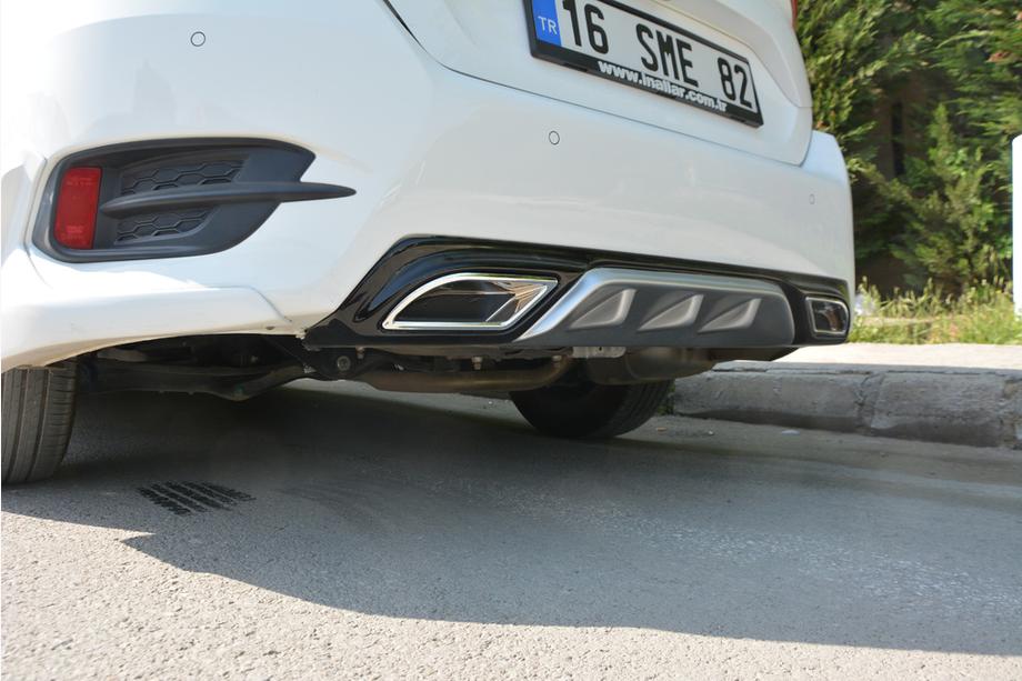 Honda Civic Sedan X 2016-2021 Rear bumper diffuser (Meliset, color-matched) Photo 1