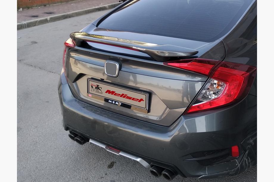 Honda Civic Sedan X 2016-2021 Isikli Spoiler (primed for painting) Image