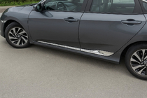 Honda Civic Sedan X 2016-2021 Door Mouldings V2 (4 pcs, Stainless Steel) photo 1