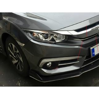 Chrome Grille Covers (2 pcs, Stainless Steel) Honda Civic Sedan 2021- photo 1