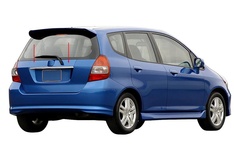 Honda FIT/Jazz 2002-2008 Chrome trim above license plate (stainless steel) Image