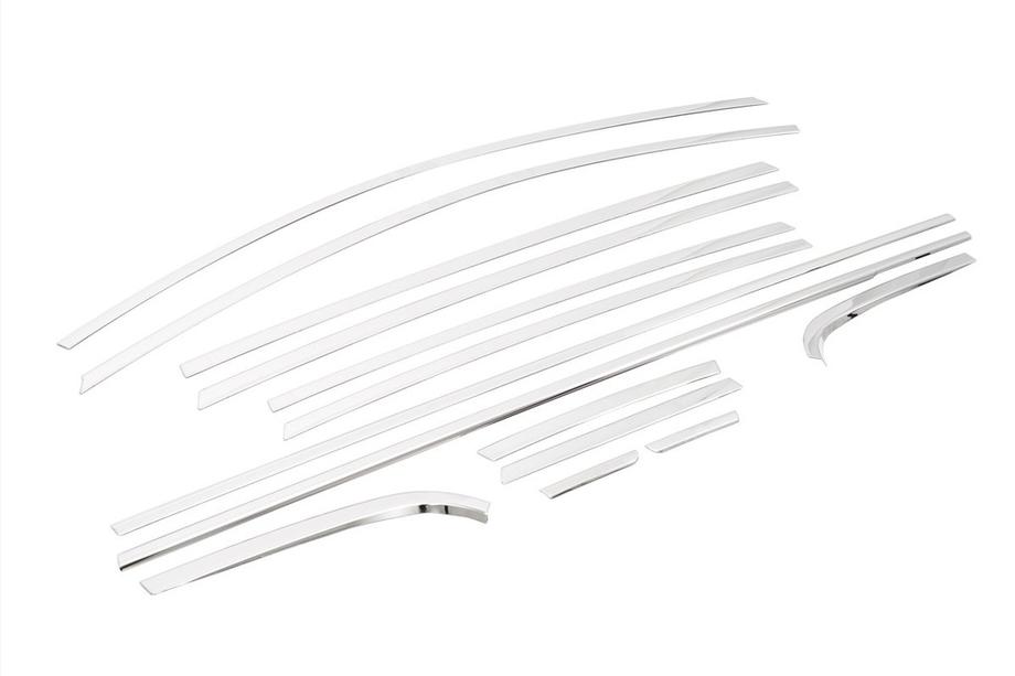 Hyundai Bayon 2021- Full window trim set (14 pcs, stainless steel) Photo 3