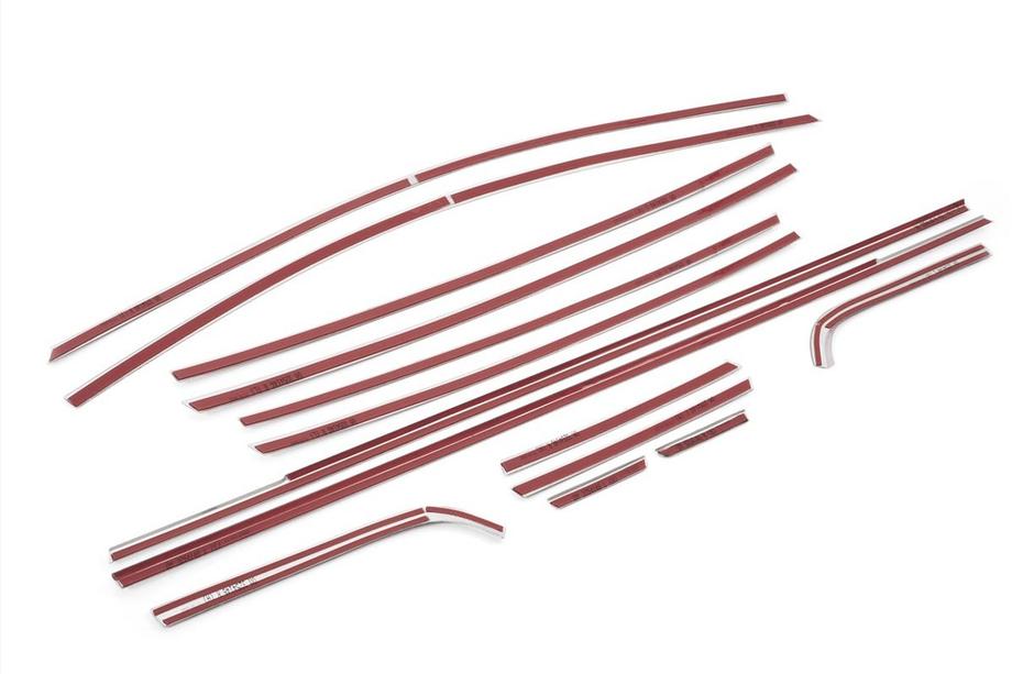 Hyundai Bayon 2021- Full window trim set (14 pcs, stainless steel) Photo 5