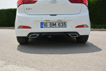 Hyundai I-20 2014-2020 Rear bumper extension Meliset (primed for painting) photo 1