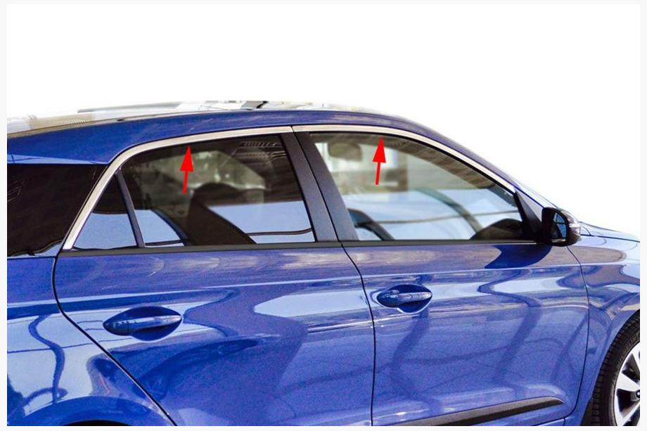 Hyundai I-20 2014-2020 Upper Window Trim Stainless Steel (4 pcs) Image