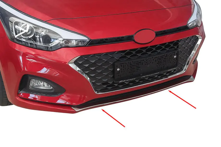 Hyundai I-20 2014-2020 Bumper grille cover 2018-2020 (stainless steel) Image