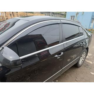 Window deflectors with chrome molding SD (EU, 4 pcs, Niken) photo 1