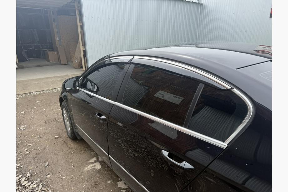 Volkswagen Passat B6 2006-2012 Window deflectors with chrome molding SD (EU, 4 pcs, Niken) Photo 8